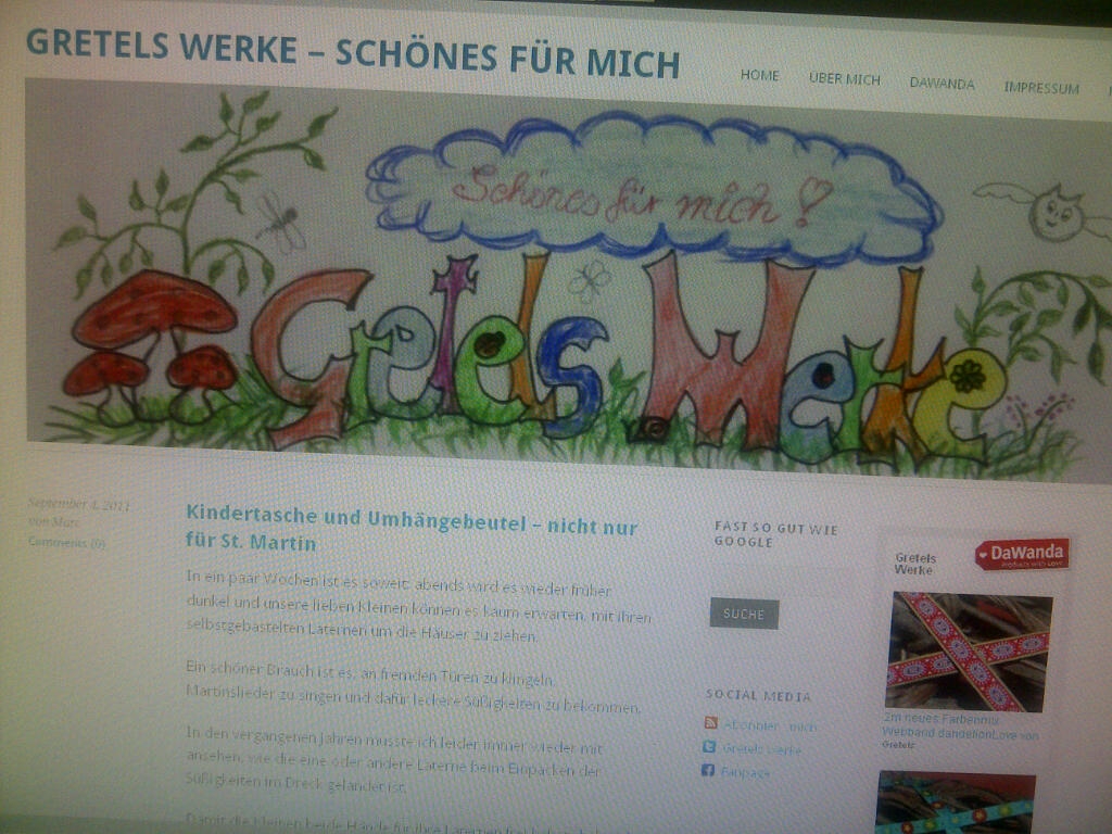 Gretels Werke Homepage Screenshot
